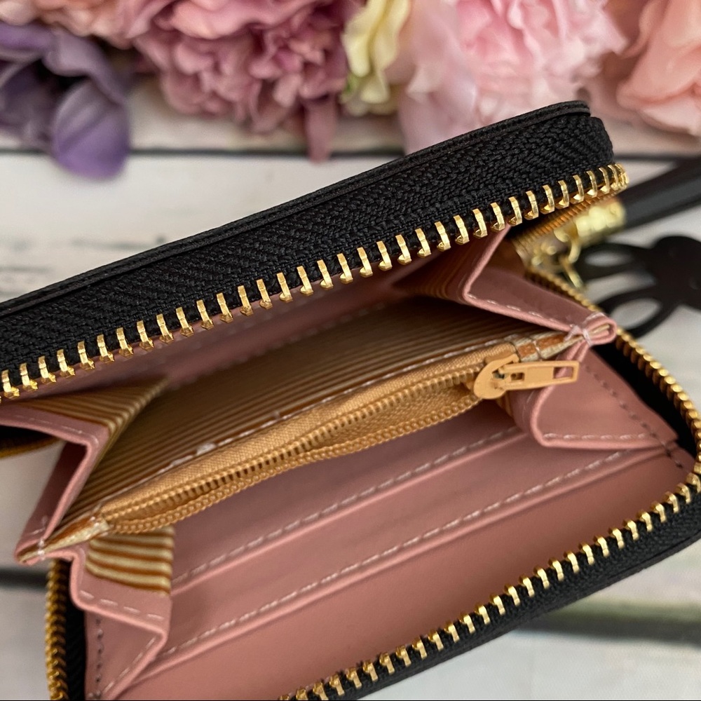 Vegan Leather Black Mickey Mouse Coin Purse Wallet - Picture 9 of 11